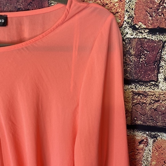 LOVE & Legend Coral Long Sleeve Blouse Size XL - Picture 8 of 9
